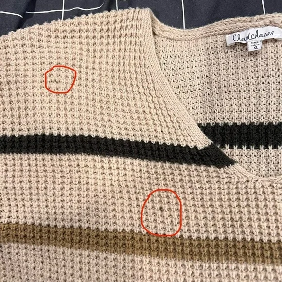 BOHO STYLE STRIPED SWEATER - Picture 4 of 4